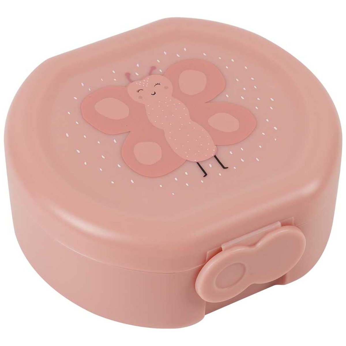 Lot de 2 boîtes à goûter à clip rose, blanc, noir, TRIXIE