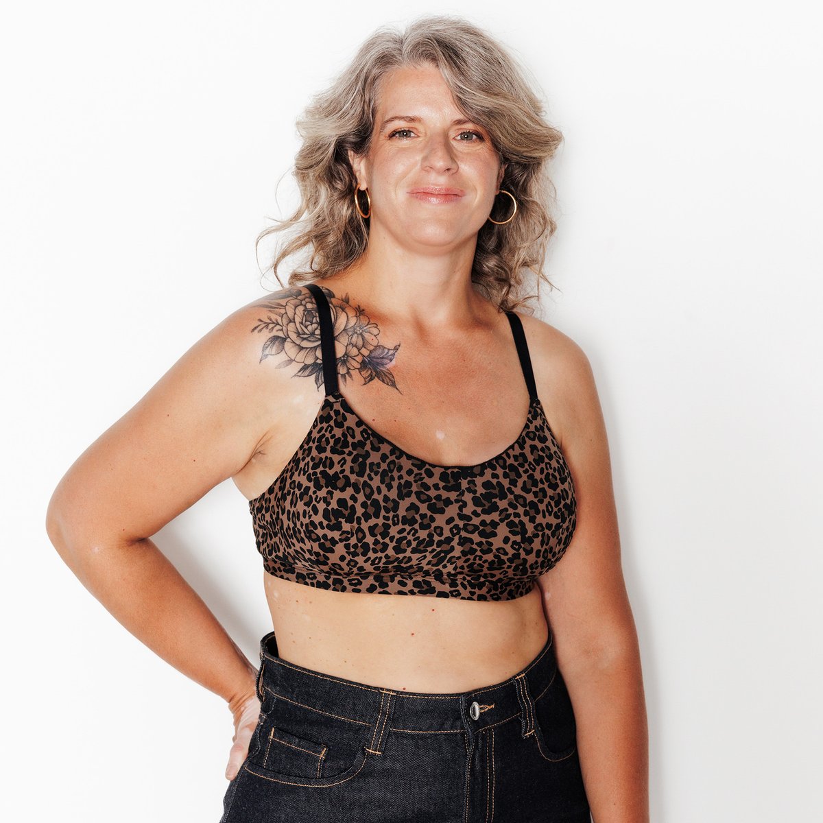 Soutien-gorge post-opératoire LEONIE multico noir, ROUGEGORGE LINGERIE