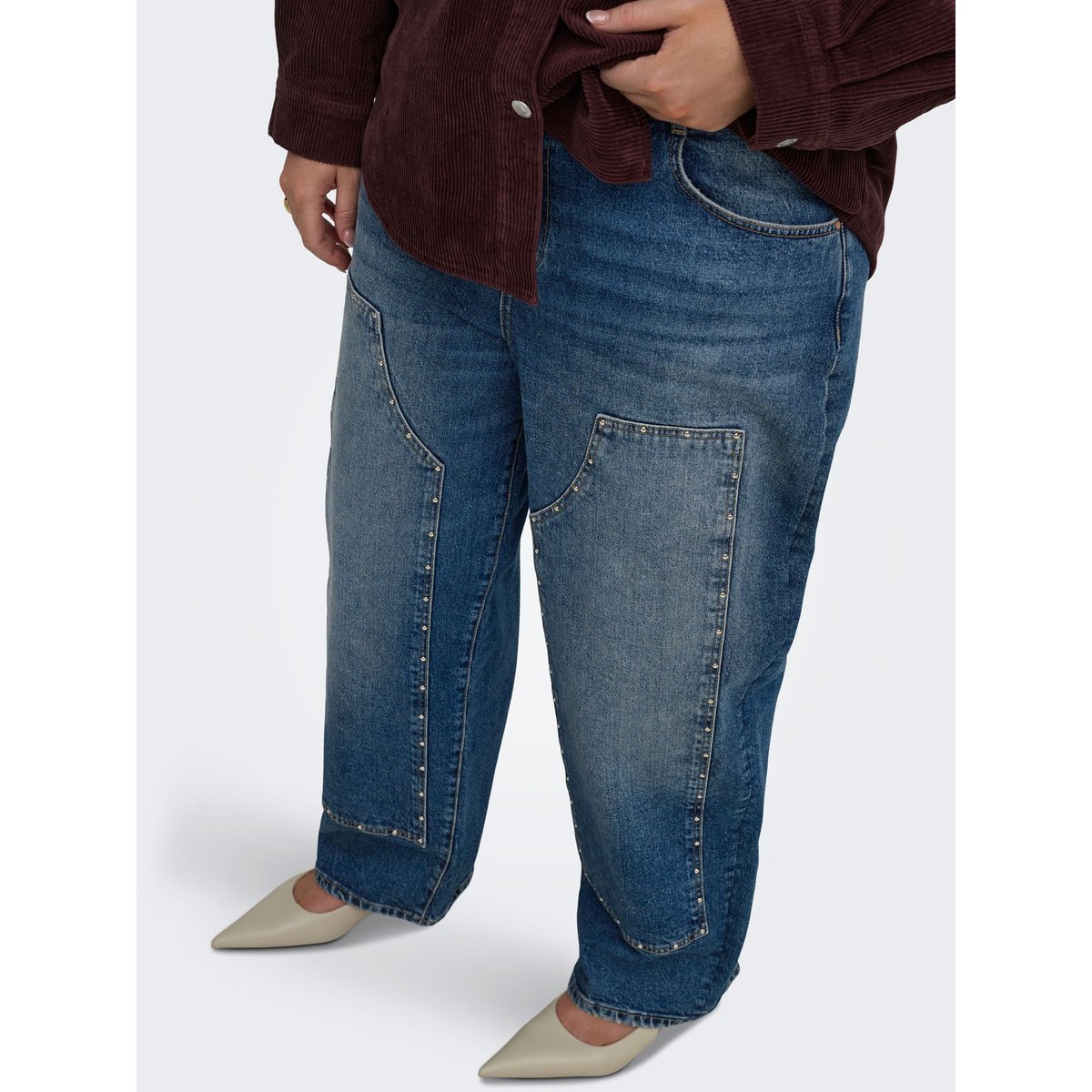 Jeans En Tonneau dark blue denim, ONLY CARMAKOMA
