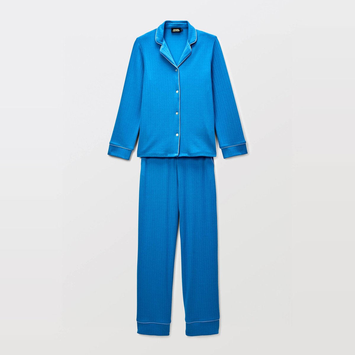 Pyjama uni en modal et coton porcelaine, MONOPRIX
