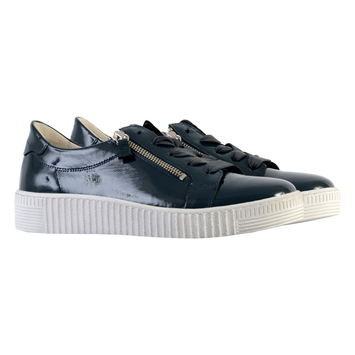 Basket Basse Cuir Topas marine vernis, GABOR