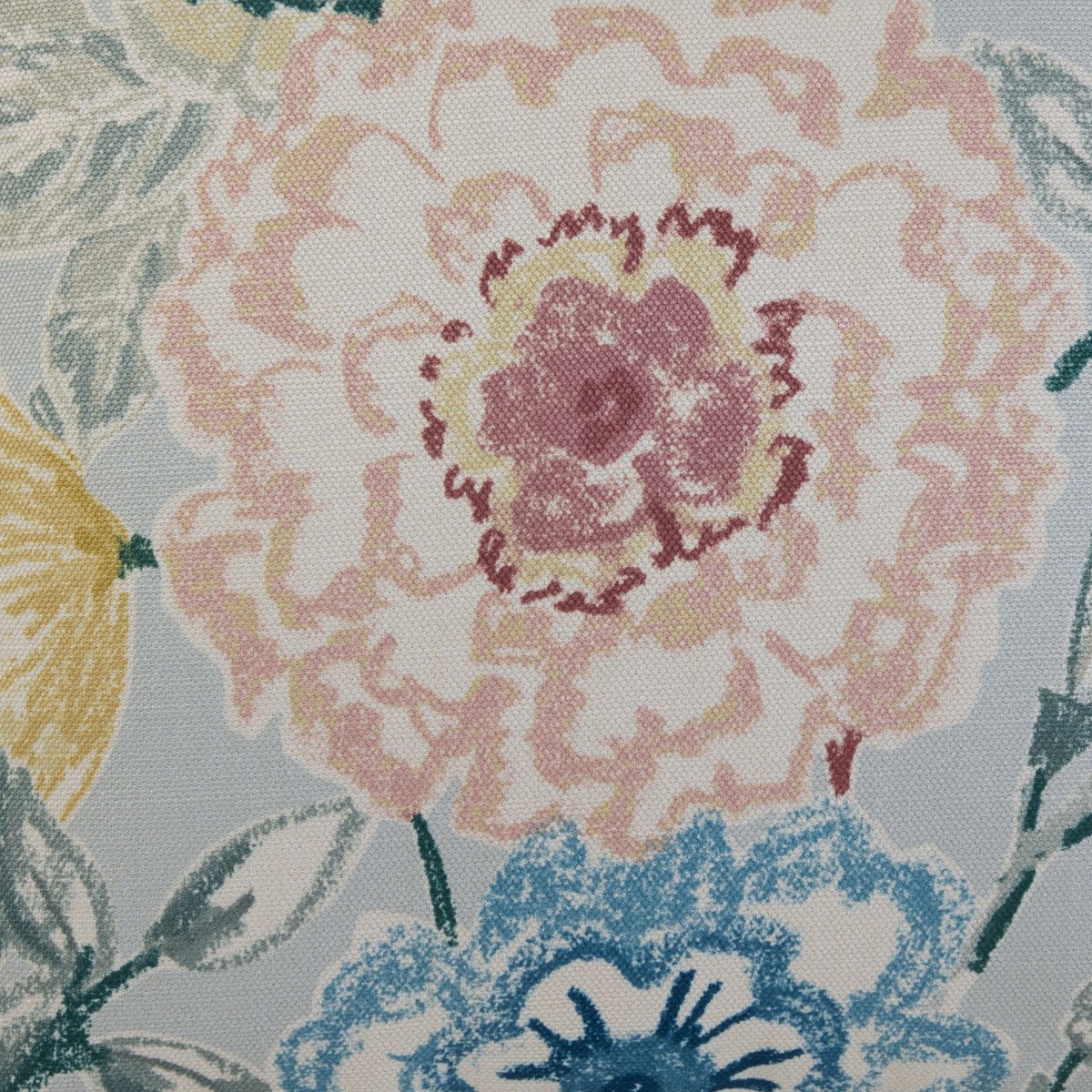 Housse De Coussin en Imprimé floral FLORABEL bleuté et multicolore, MADURA