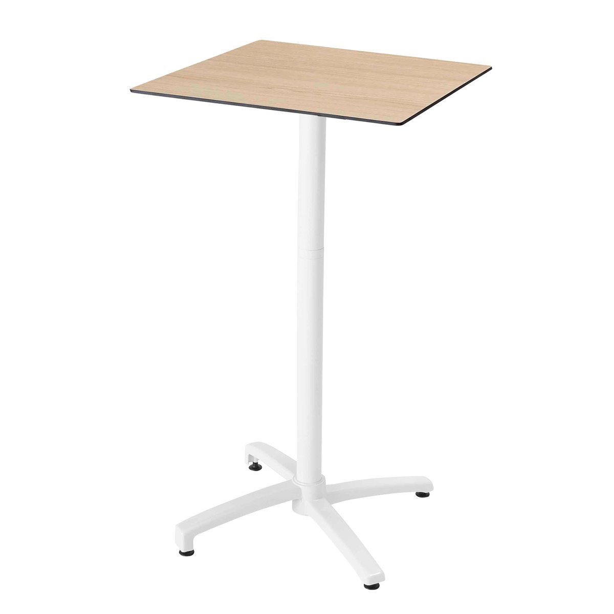 Ensemble table inclinable en hpl avec chaises hautes en métal, OPERA gris anthracite, OVIALA