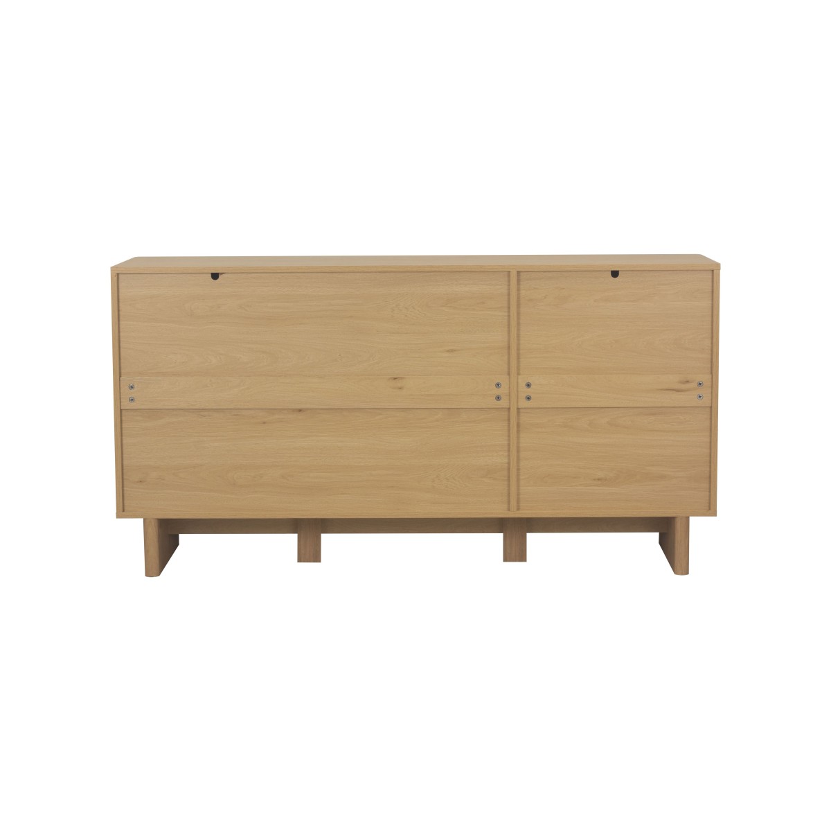 Buffet 3 portes formes arrondies OCTAVE bois clair, CALICOSY