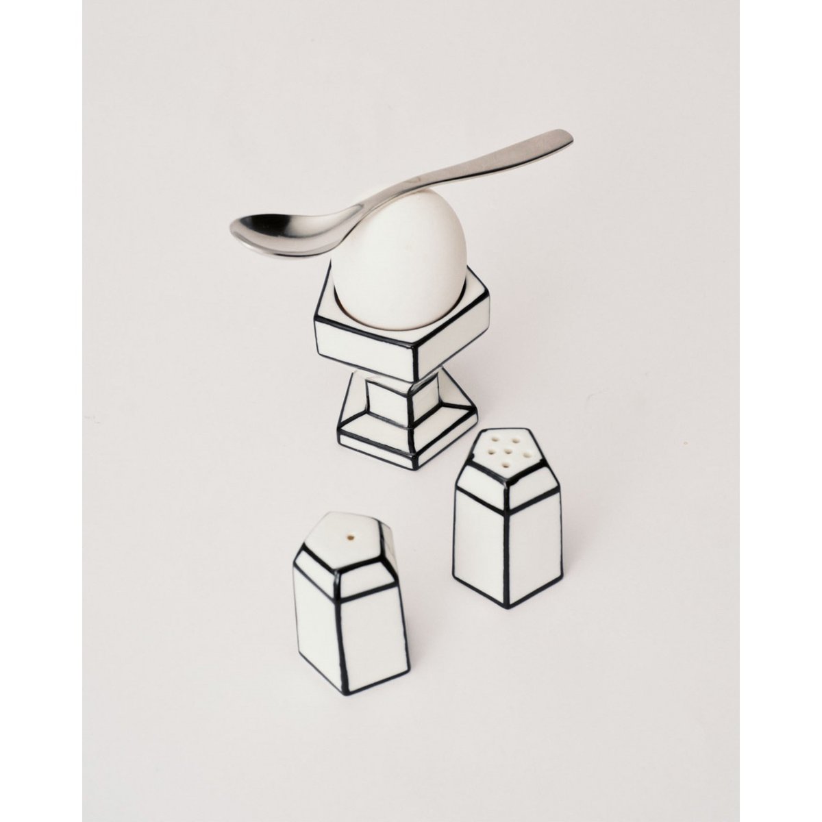 Salière et poivrière Carte Blanche blanc, SERAX