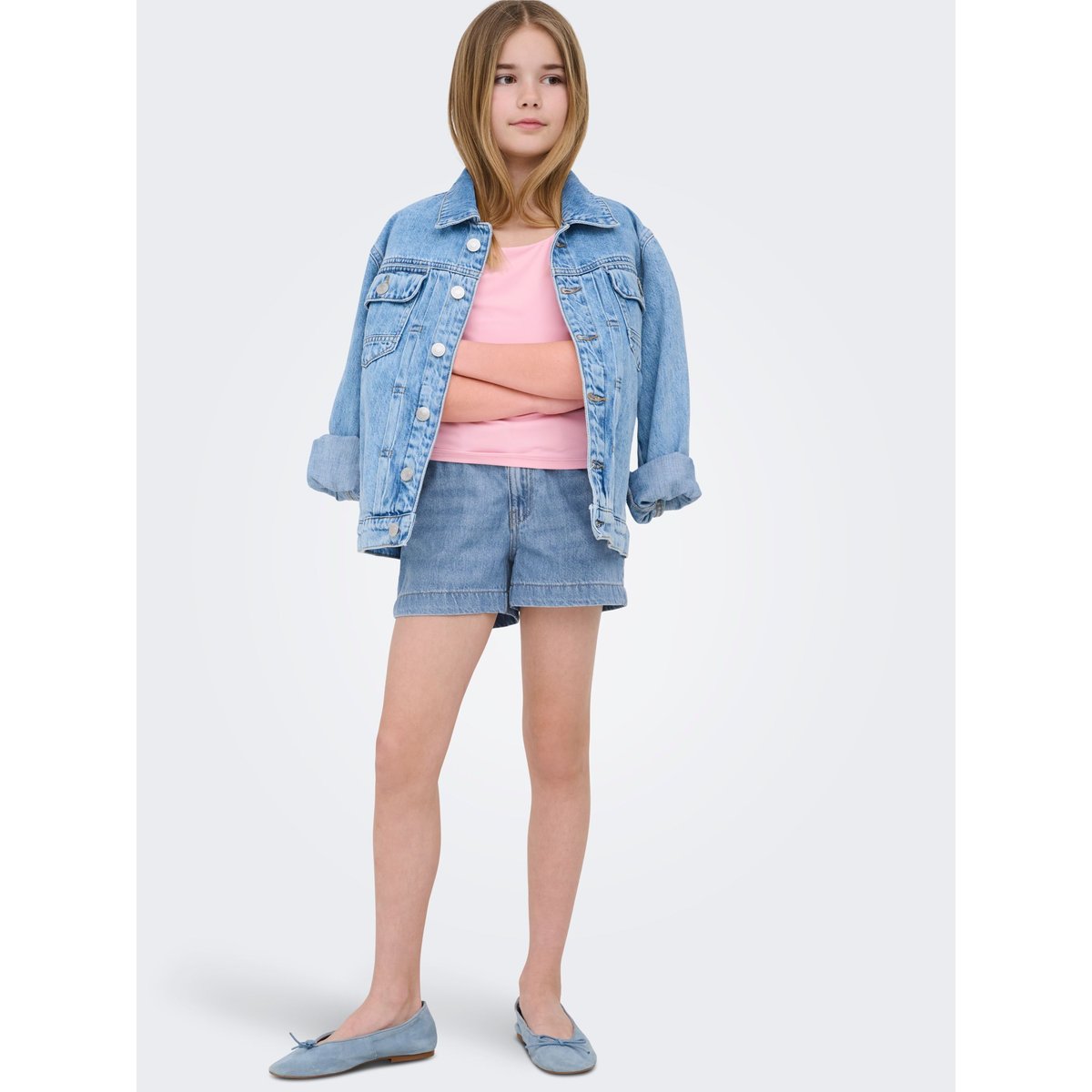 Short En Denim light blue denim, KIDS ONLY