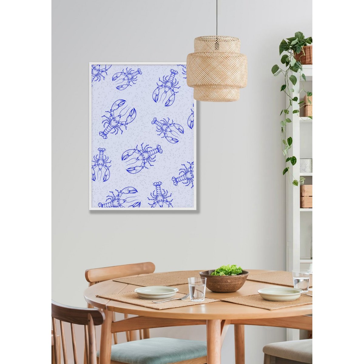 Affiche Homard 2 blanc, L'AFFICHERIE
