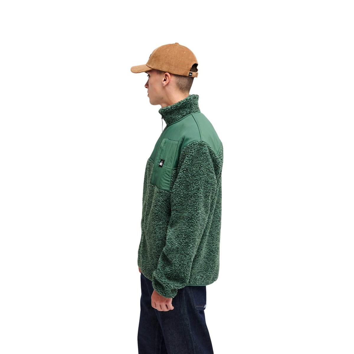 Veste Sherpa à fermeture éclair vert SHALLOW WATER vert forest heather swallow water, QUIKSILVER