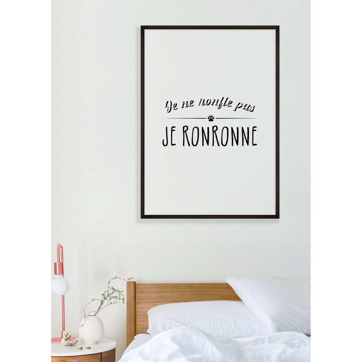 Affiche 'Je ne ronfle pas...' blanc, L'AFFICHERIE