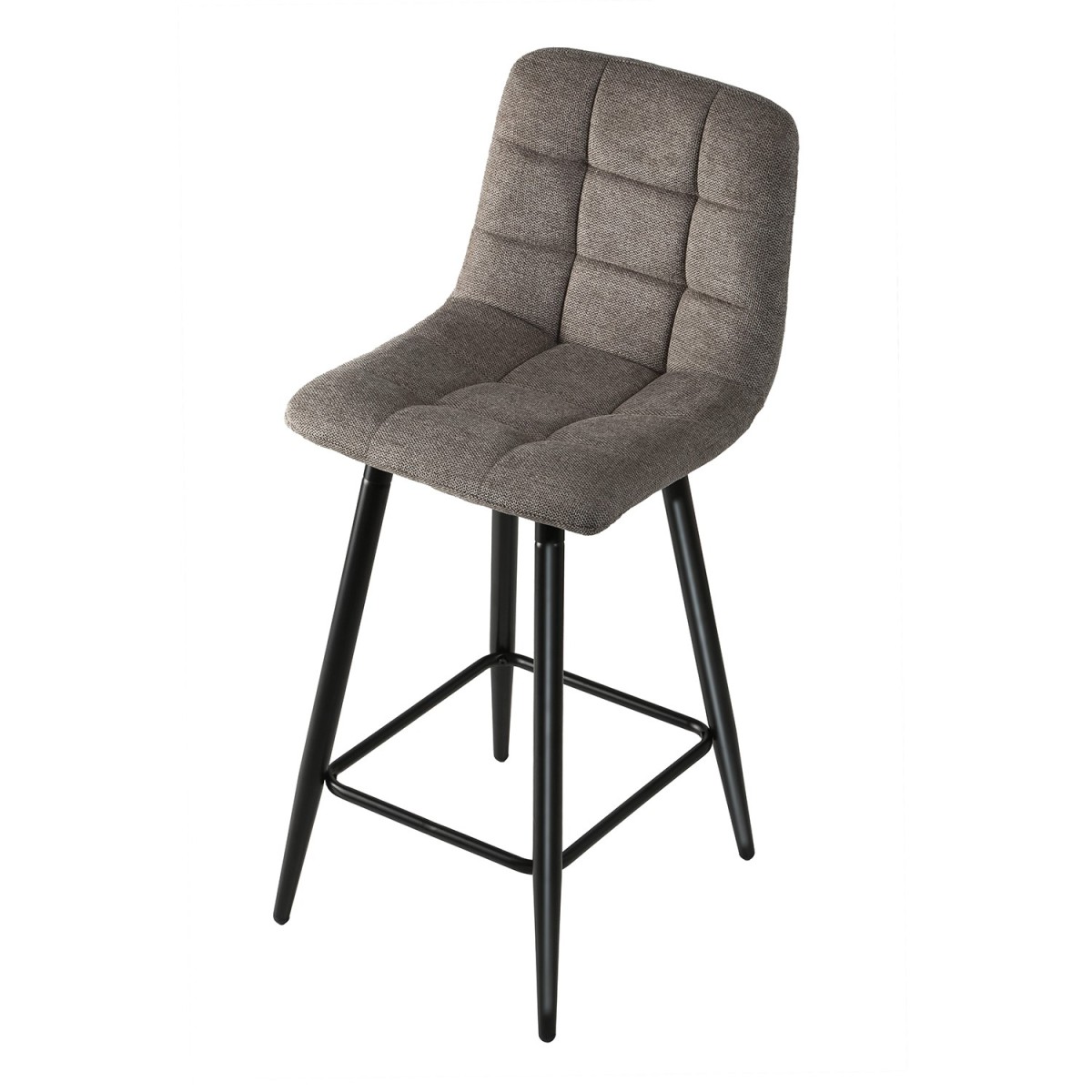 Tabourets en lot de 2 en tissu - SIA marron, CALICOSY