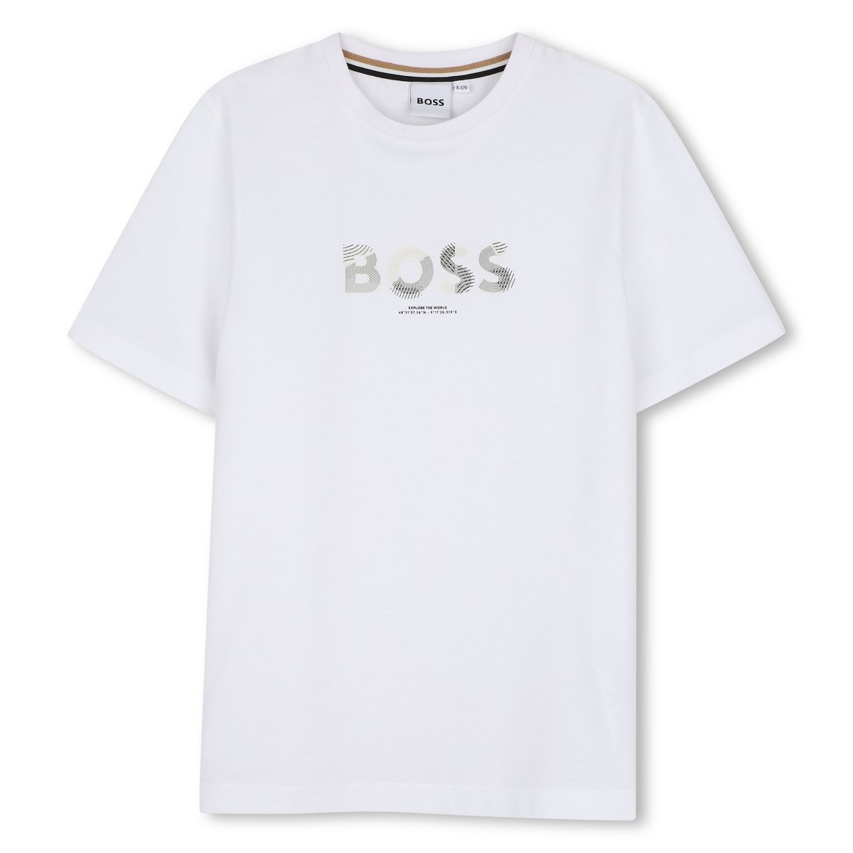 Tee-shirt manches courtes blanc, BOSS KIDSWEAR