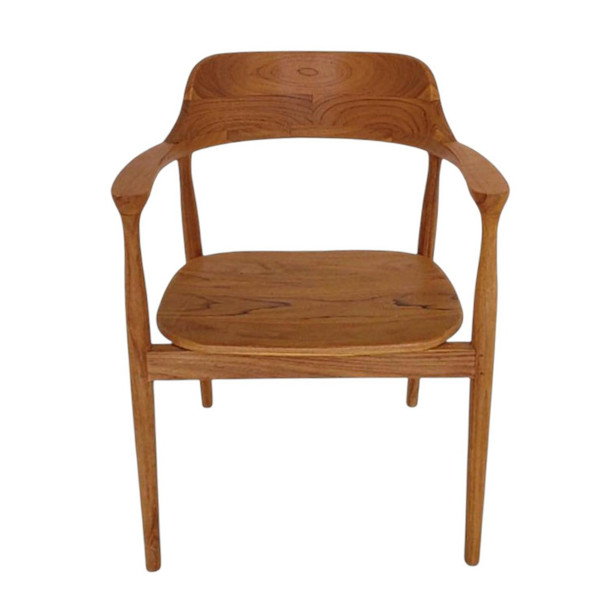 Chaise en bois avec accoudoirs (lot de 2) DEPOK bois naturel, PIER IMPORT