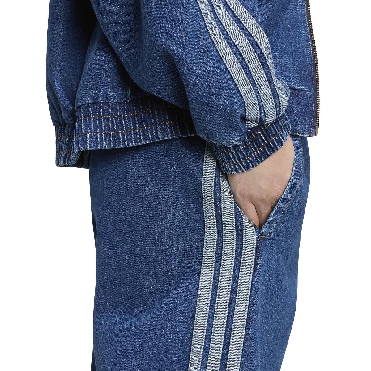 Denim-Hose STADIUM blau meliert , ADIDAS SPORTSWEAR