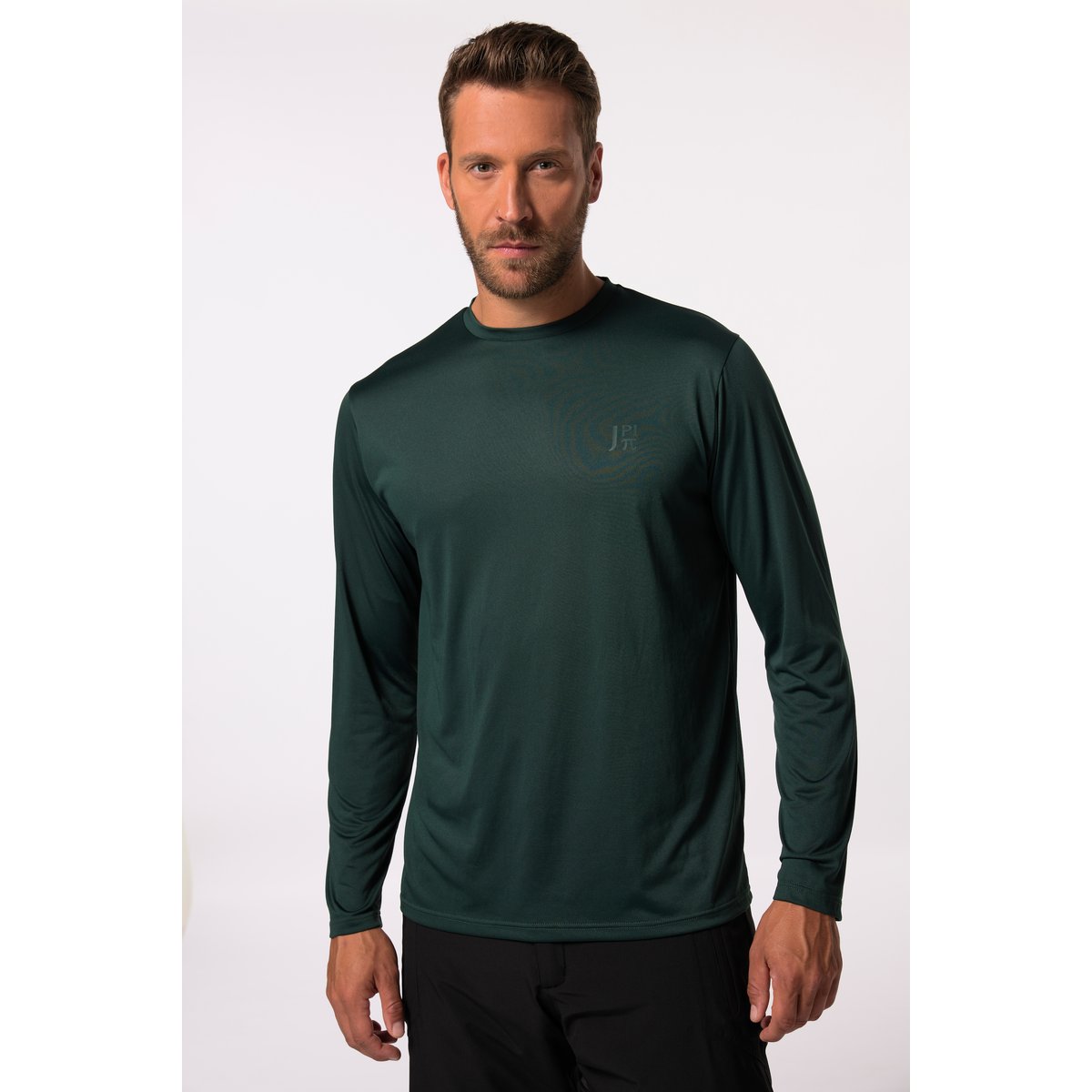 Maillot de corps de ski à manches longues. vert minuit, JP1880