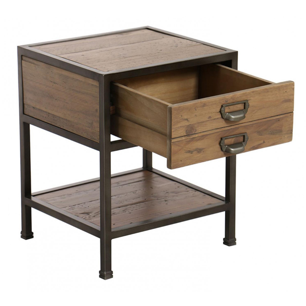 Table de chevet 1 tiroir - MANUFACTURE marron, INTERIOR'S