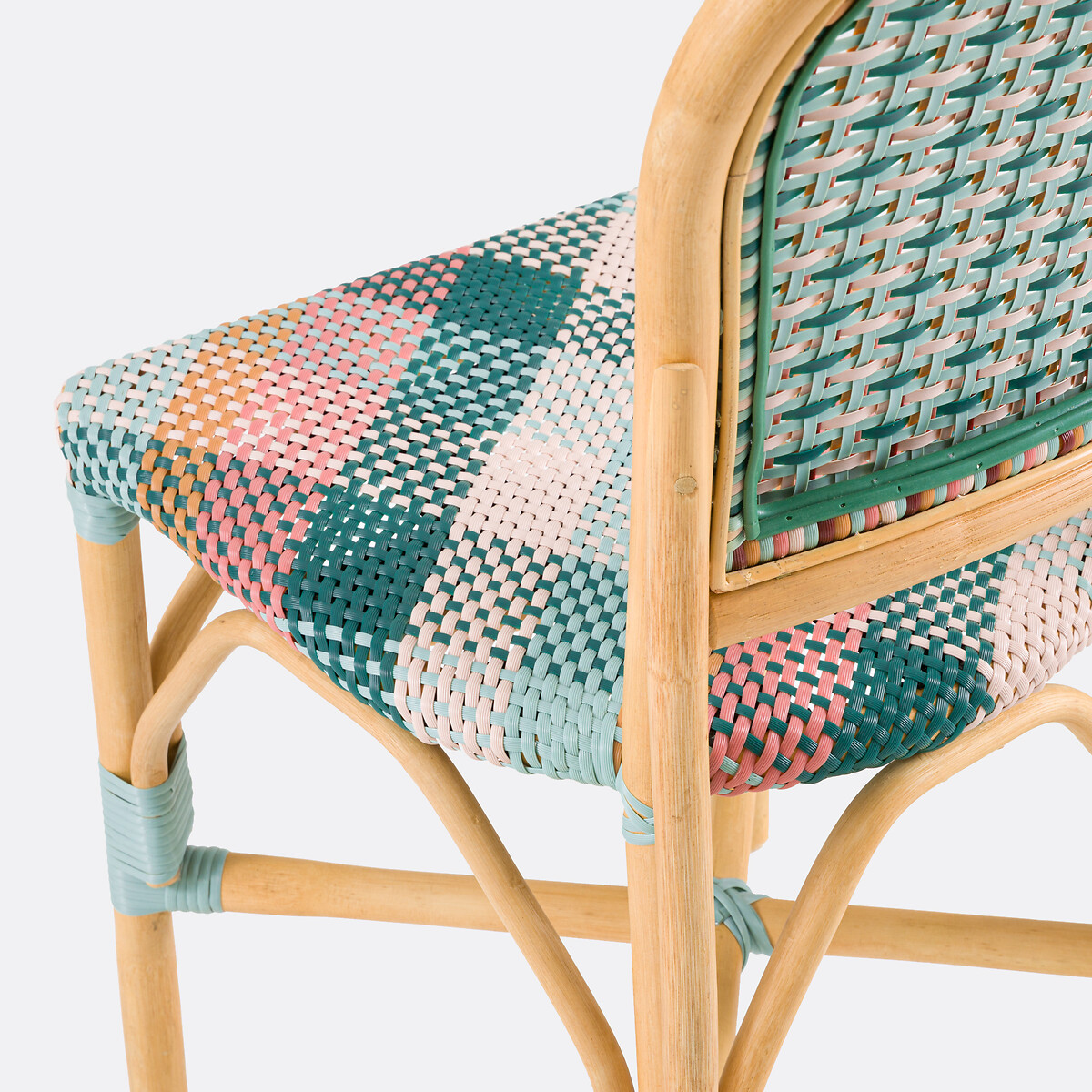 Lot de 2 chaises tressées tartan, Musette multicolore rose, LA REDOUTE INTERIEURS