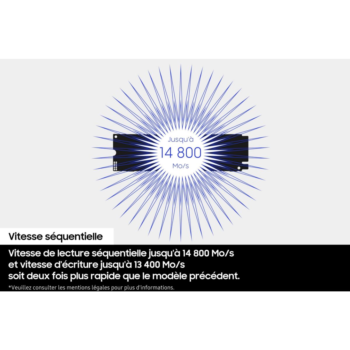 Disque SSD interne 1To 9100 PRO NVMe M.2 couleur unique, SAMSUNG