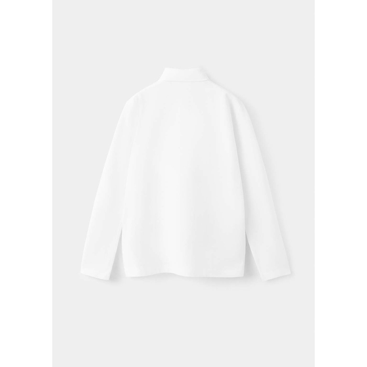 Polo coton à manches longues blanc, MANGO KIDS