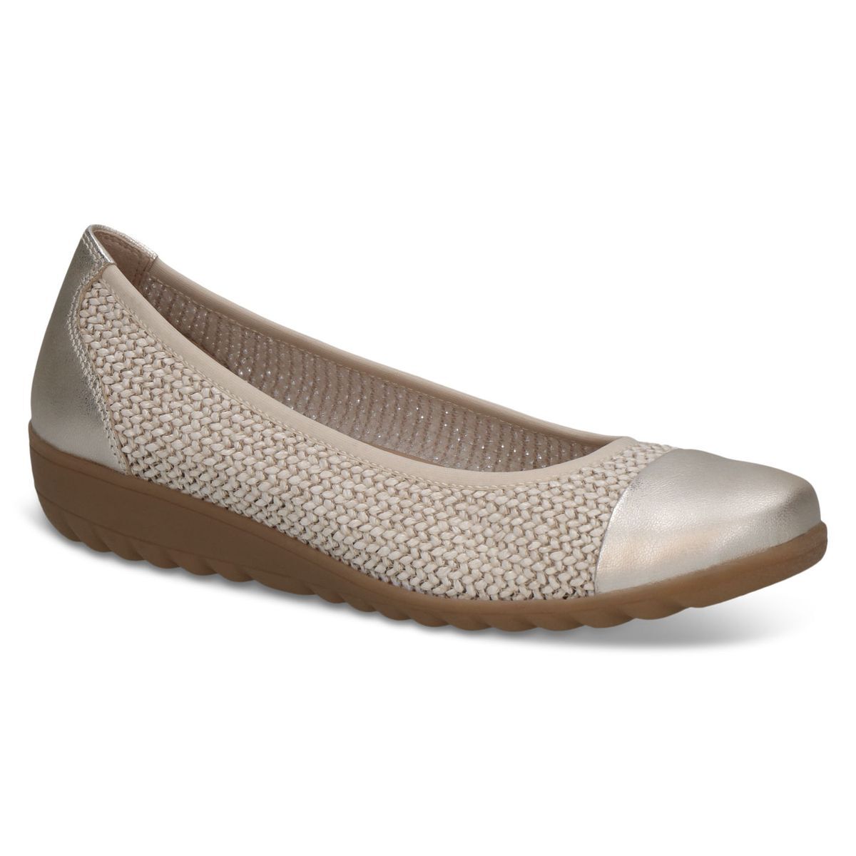 Ballerine femme blanc nacré combinév, CAPRICE