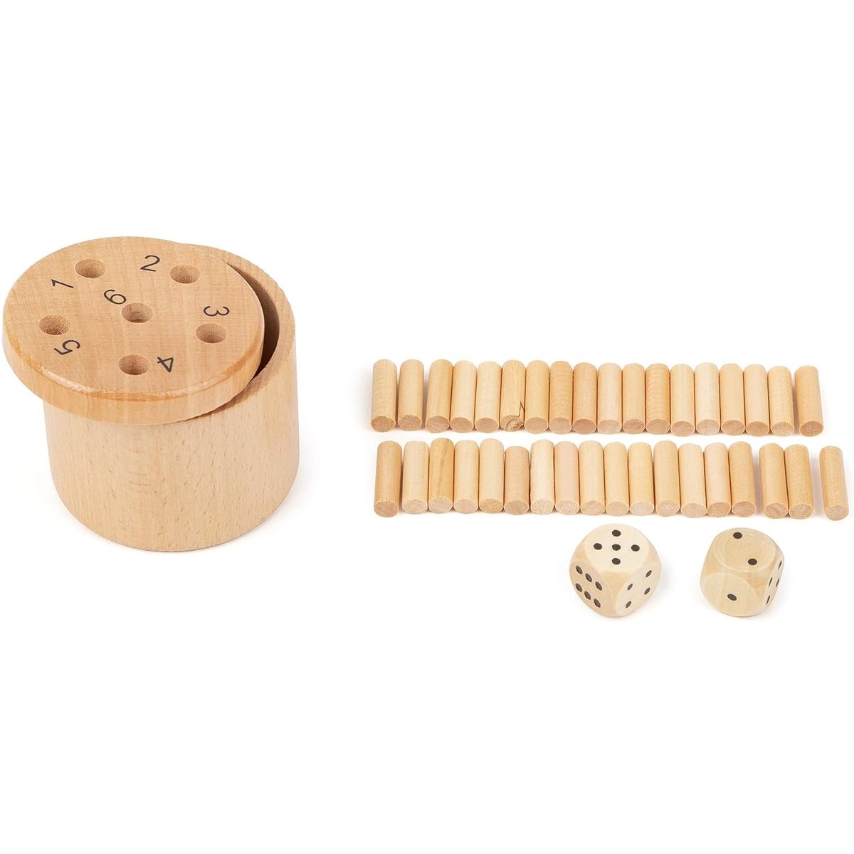 Jeu de dés 6 dehors beige, SMALL FOOT COMPANY