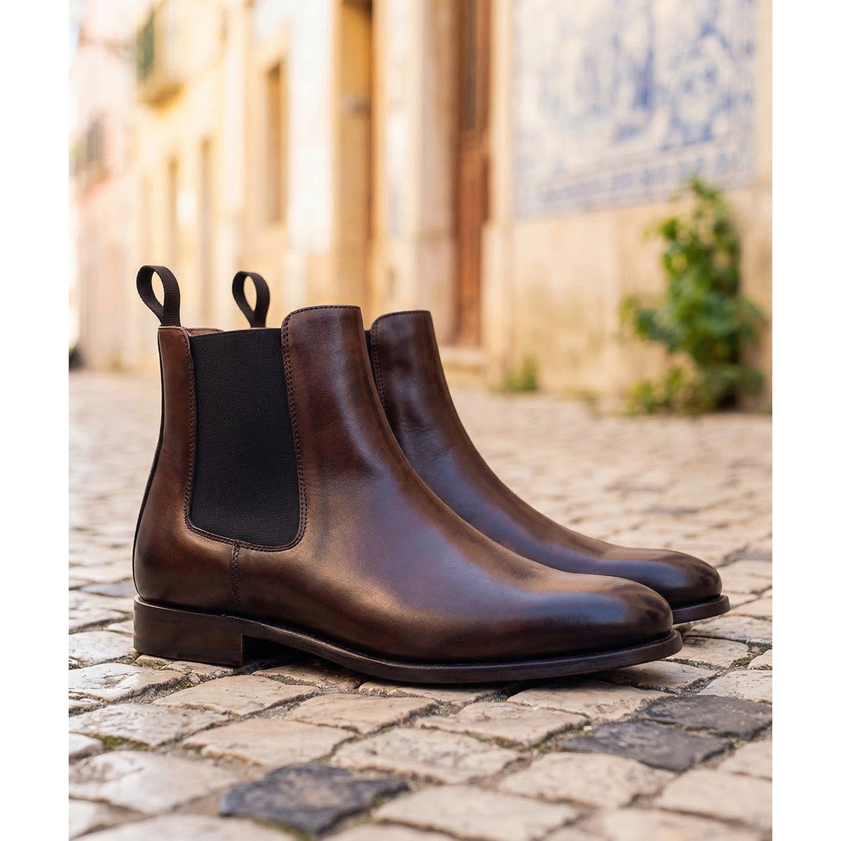Bottines cuir CHELSEA marron, FINSBURY