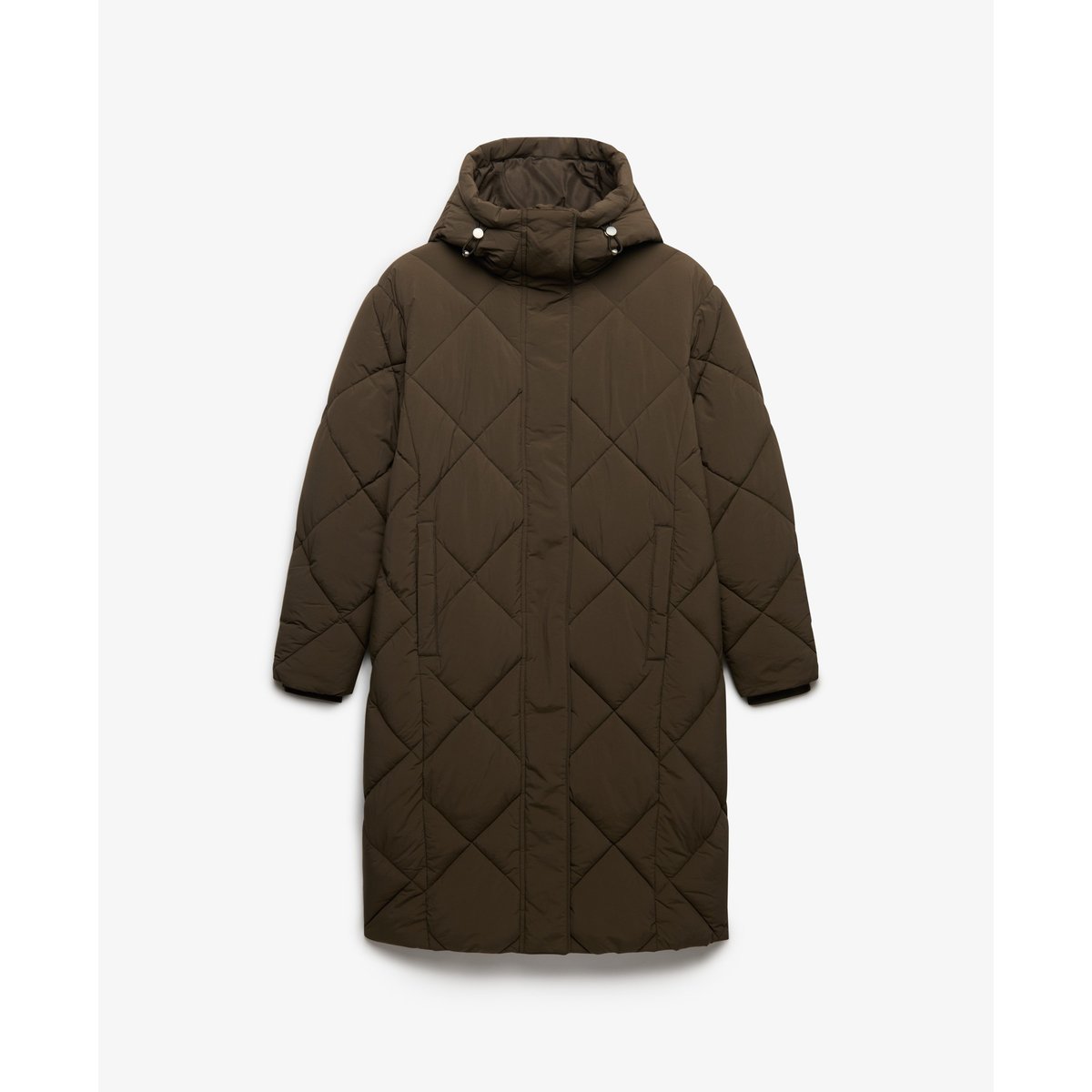 Veste Matelassée Longue kaki foncé, SUPERDRY