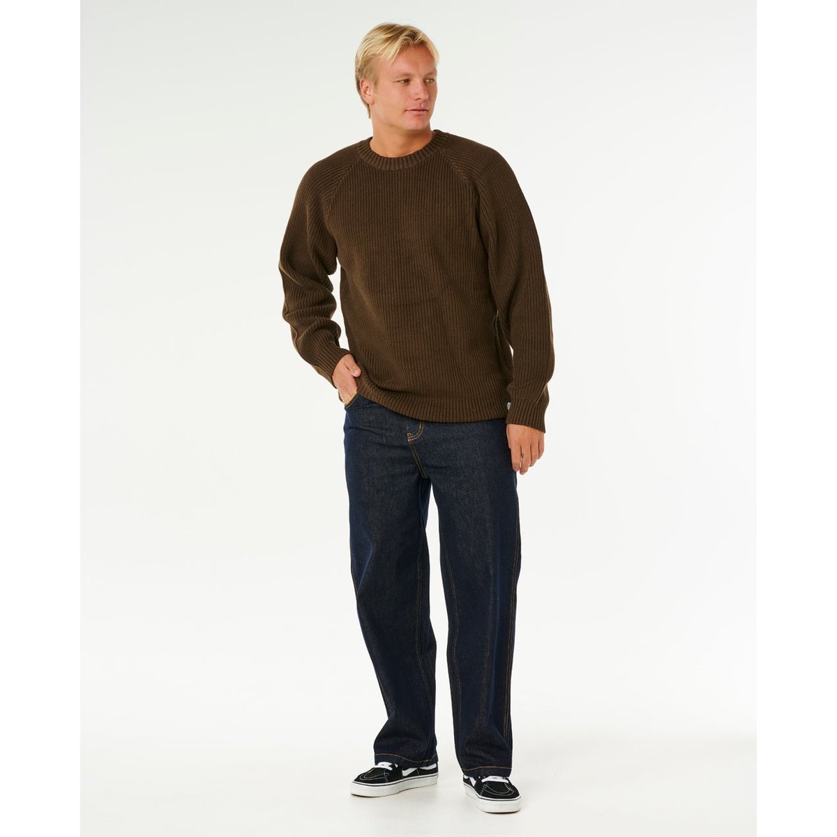 Pull PREMIUM SURF CREW KNIT café, RIP CURL