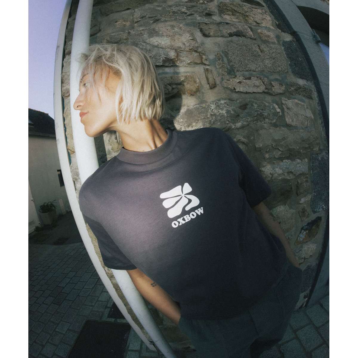 Tee-shirt manches courtes RETROFLO caviar, OXBOW