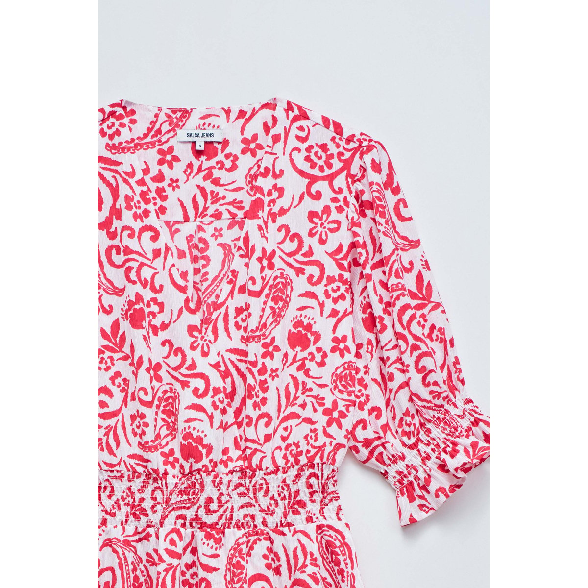 ROBE COURTE AVEC MOTIF FLORAL vert, SALSA JEANS