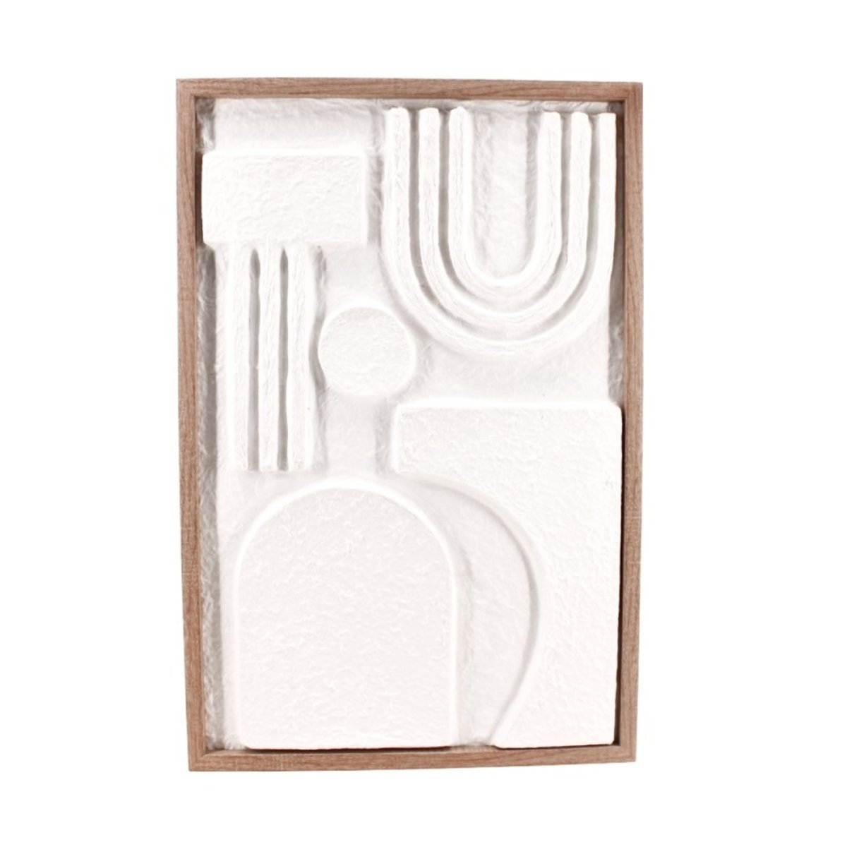 Cadre décoratif en relief 40x60cm blanc, ORNAMI