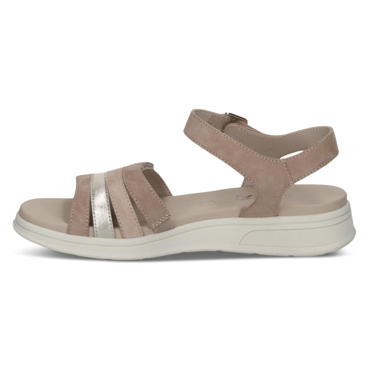 Sandale en cuir marron combiné, CAPRICE