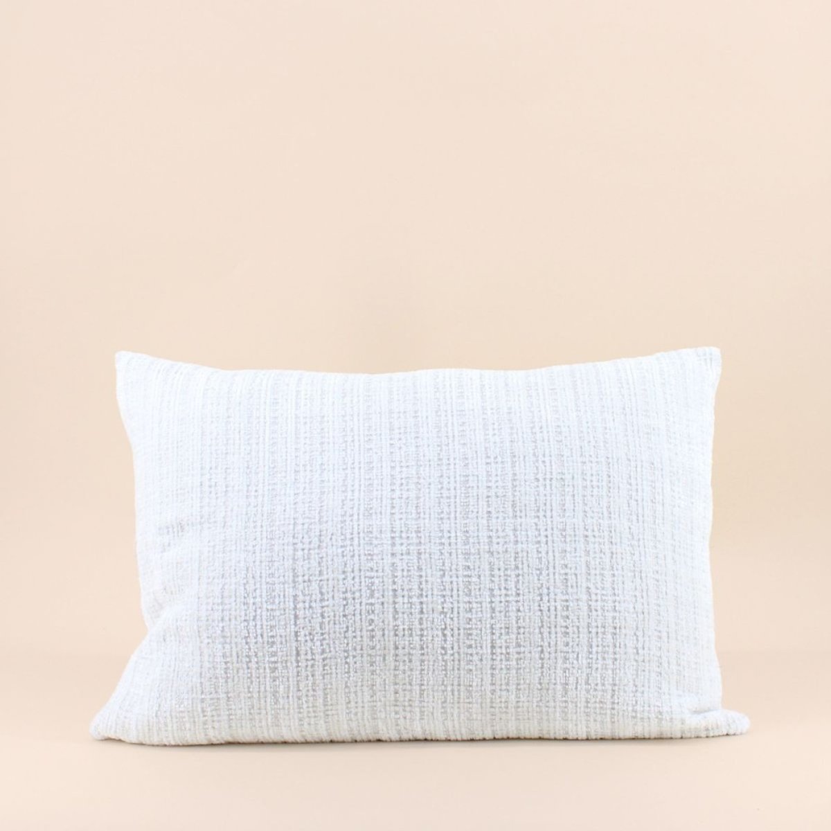 Coussin en velours texturé 40x60cm blanc, ORNAMI