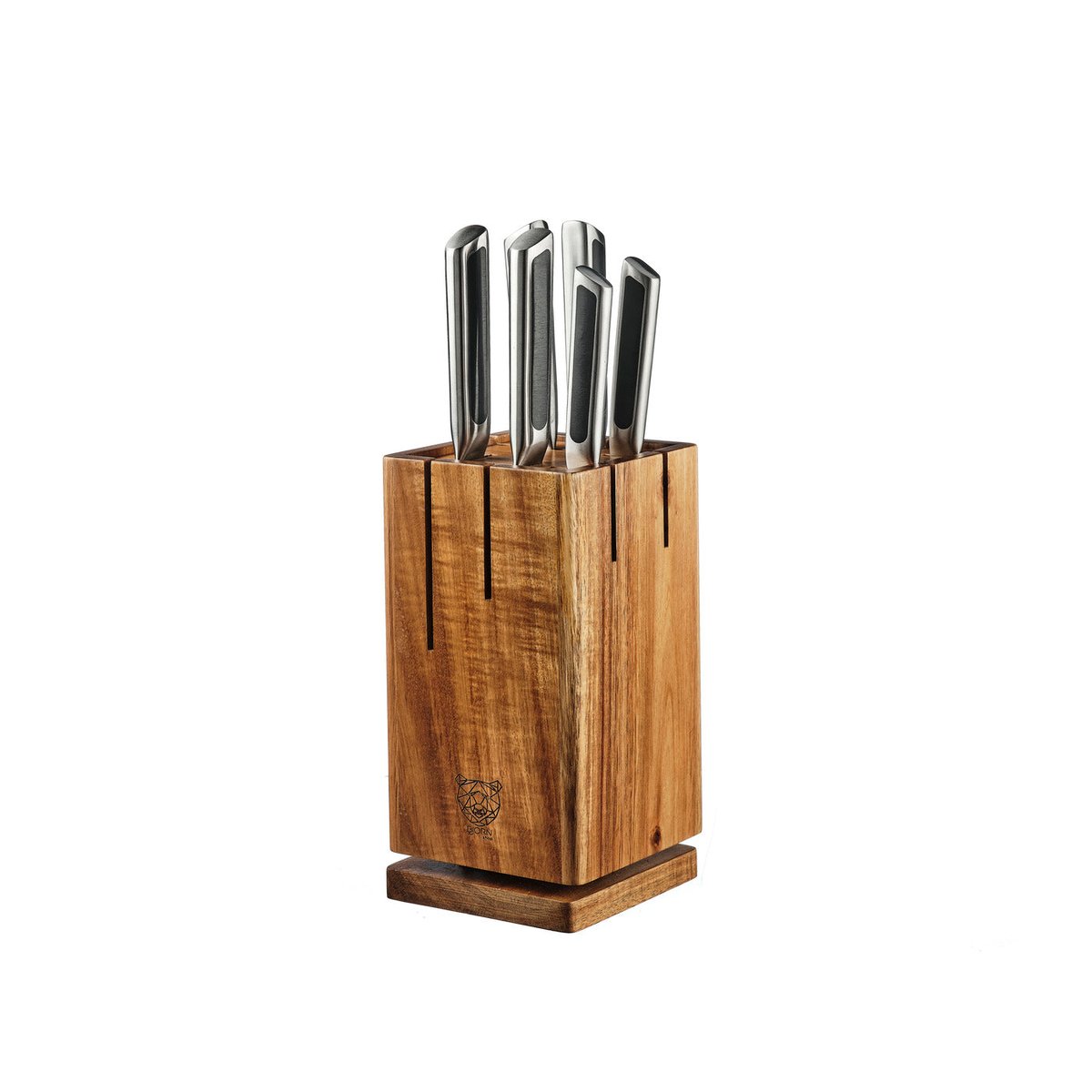 Lot de 7 couteaux de cuisine en inox, NUDE inox et noir mat, BJORN