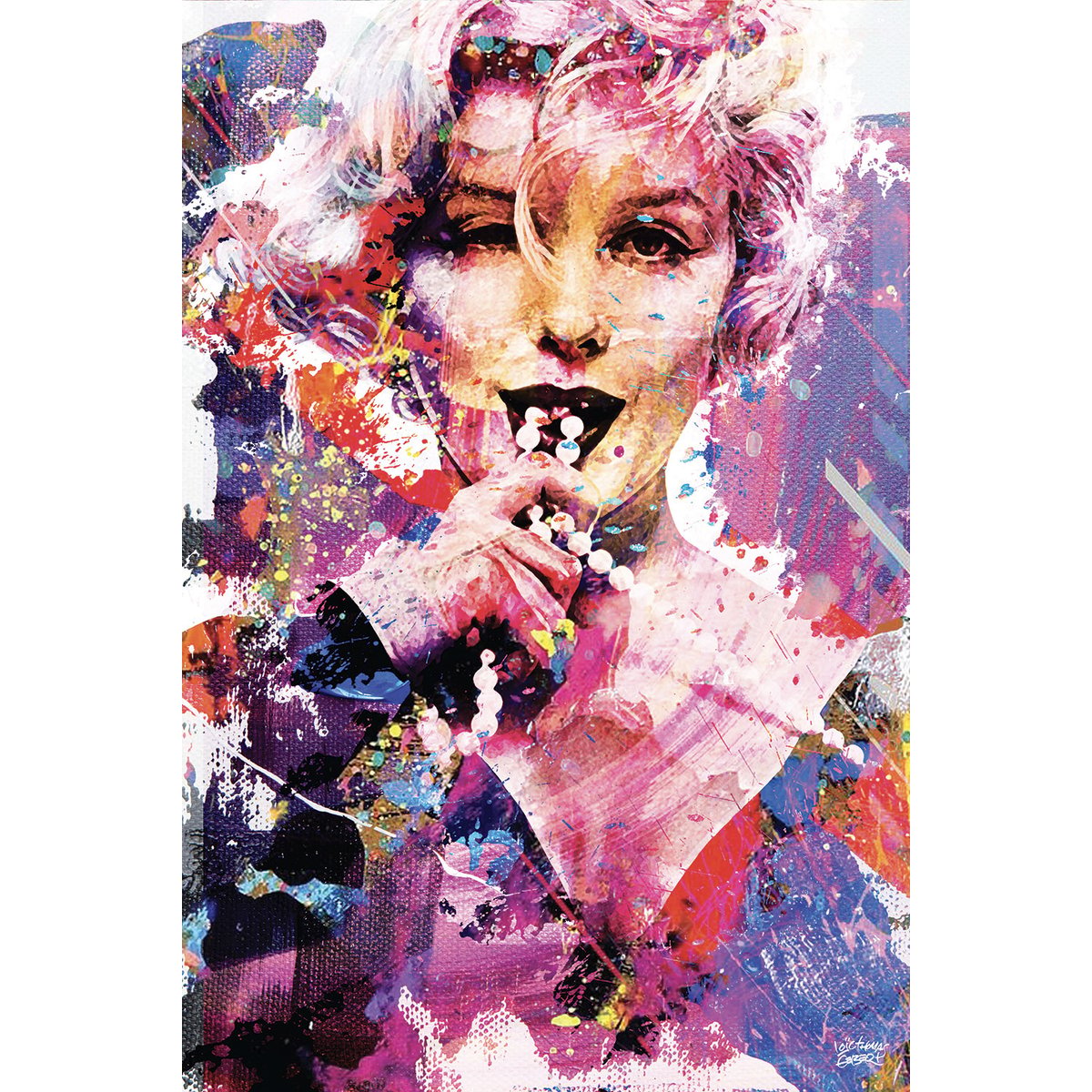 Tableau Affiche illustration graffiti marilyn tableau alu dibond, HEXOA