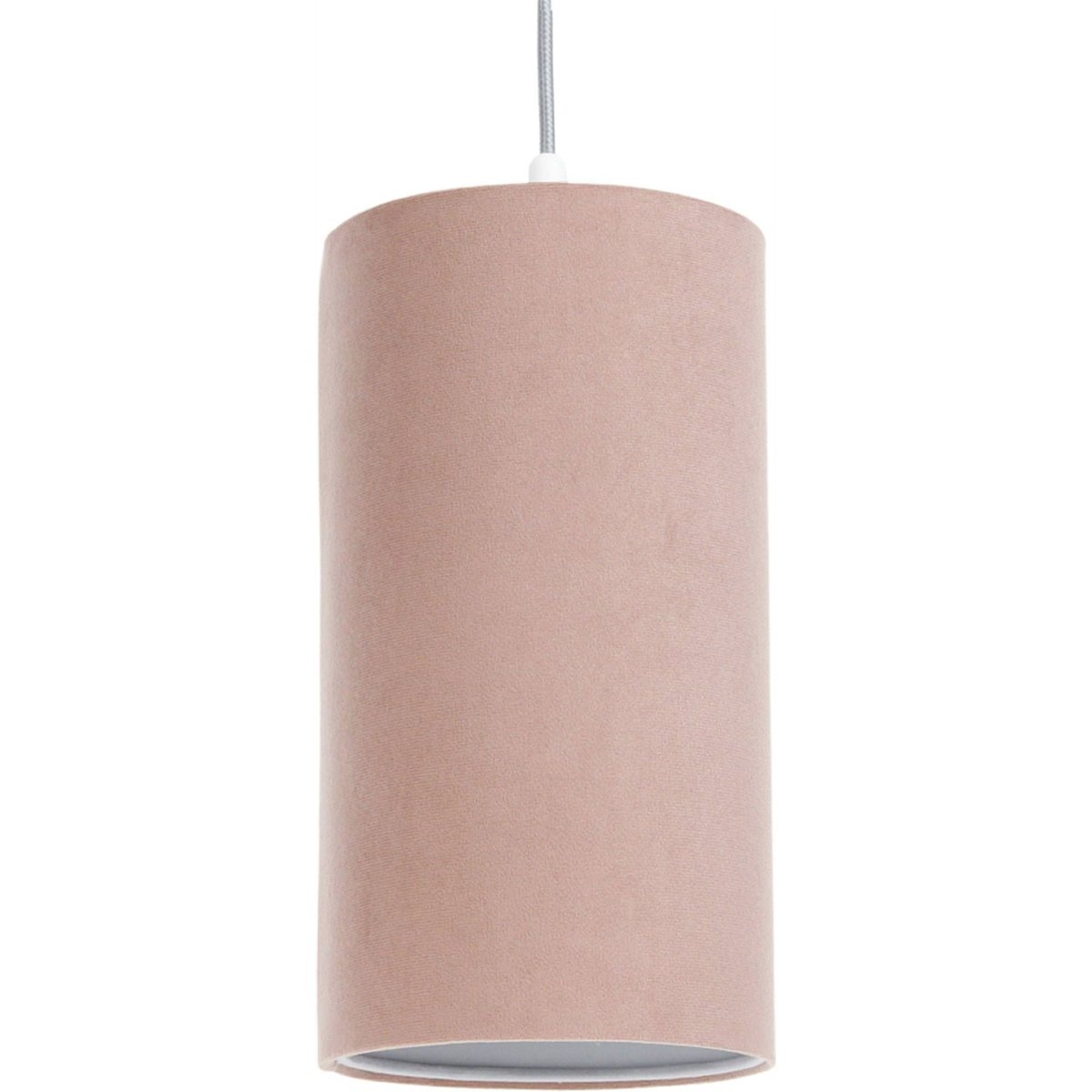 Suspension ronde en tissu pour chambre enfant Jasmin bebe rose poudré avec bord beige crème, BPS KONCEPT
