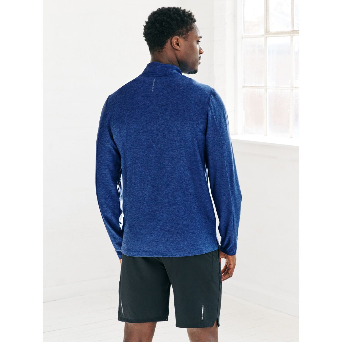 Pull à col zippé active training gym bleu cobalt, NEXT