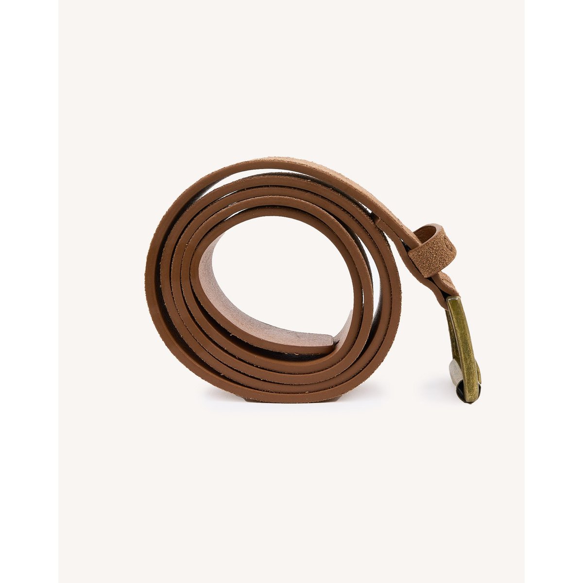 Ceinture cuir LEATHER BELT camel, FAGUO