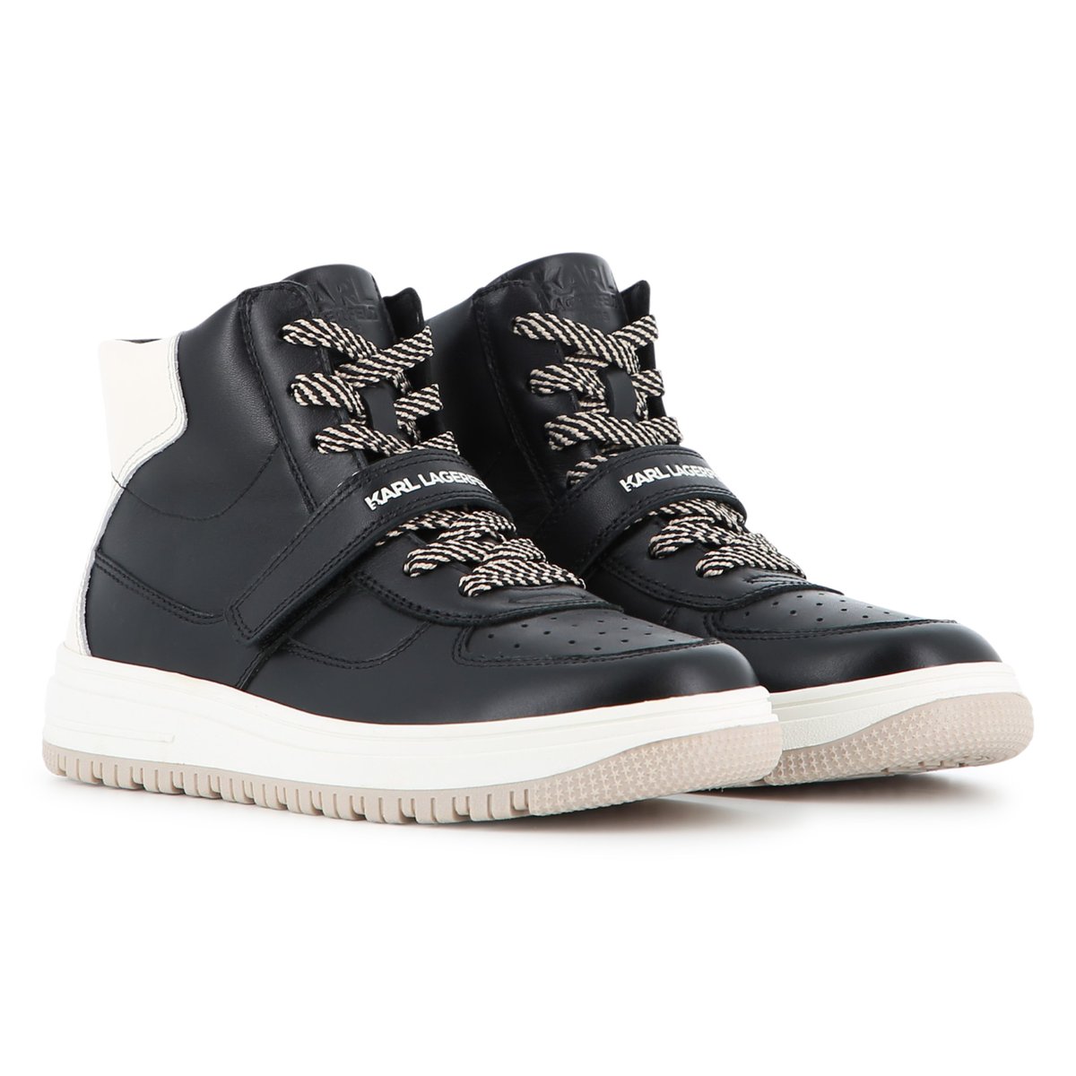 Baskets hautes à lacets black, KARL LAGERFELD KIDS