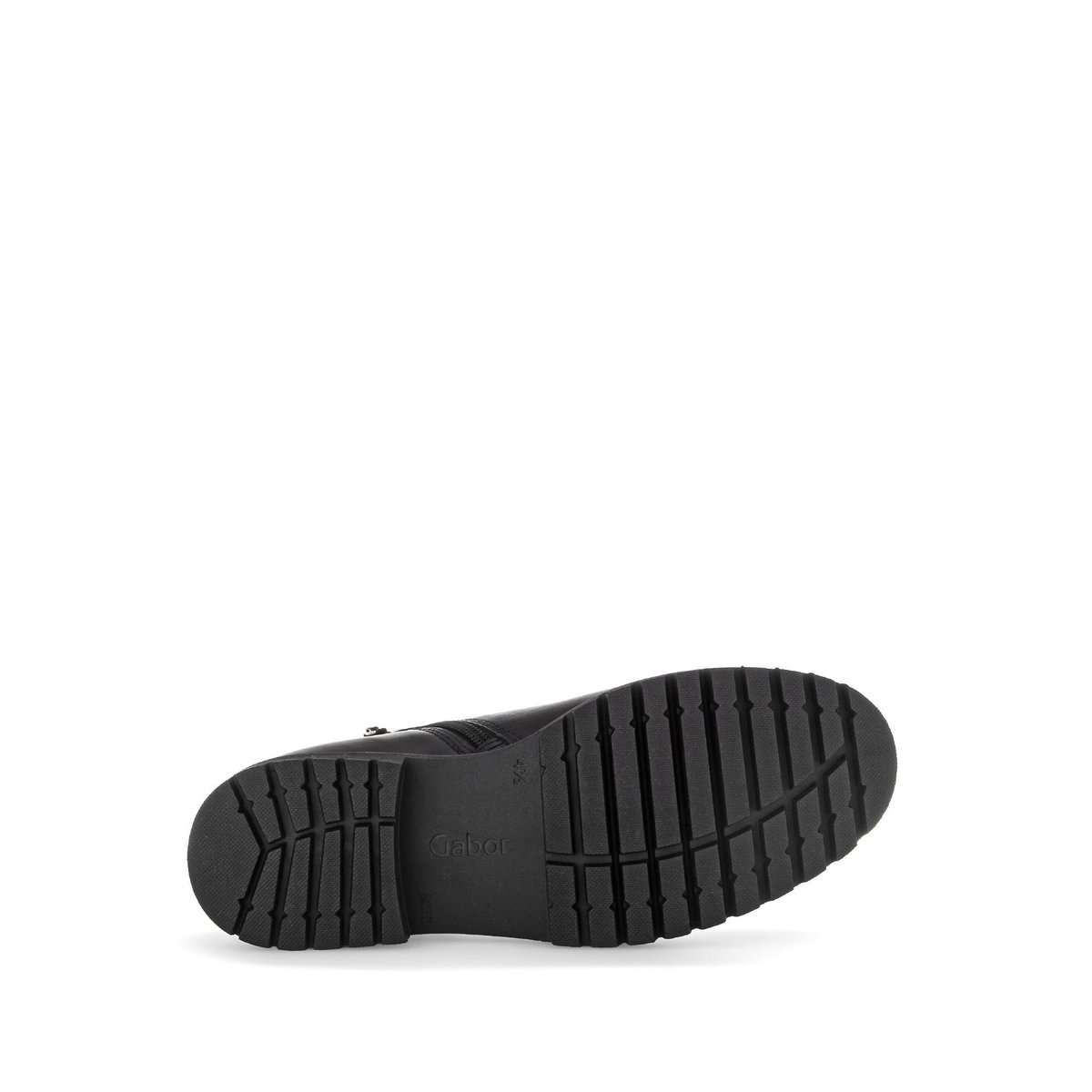 Bottines Chelsea en cuir lisse à talon décroché noir lisse, GABOR
