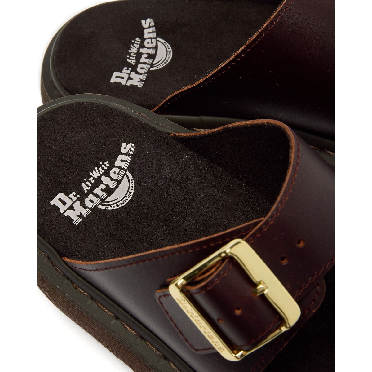 Josef Atlas Leather Mules dark burgundy red, DR. MARTENS