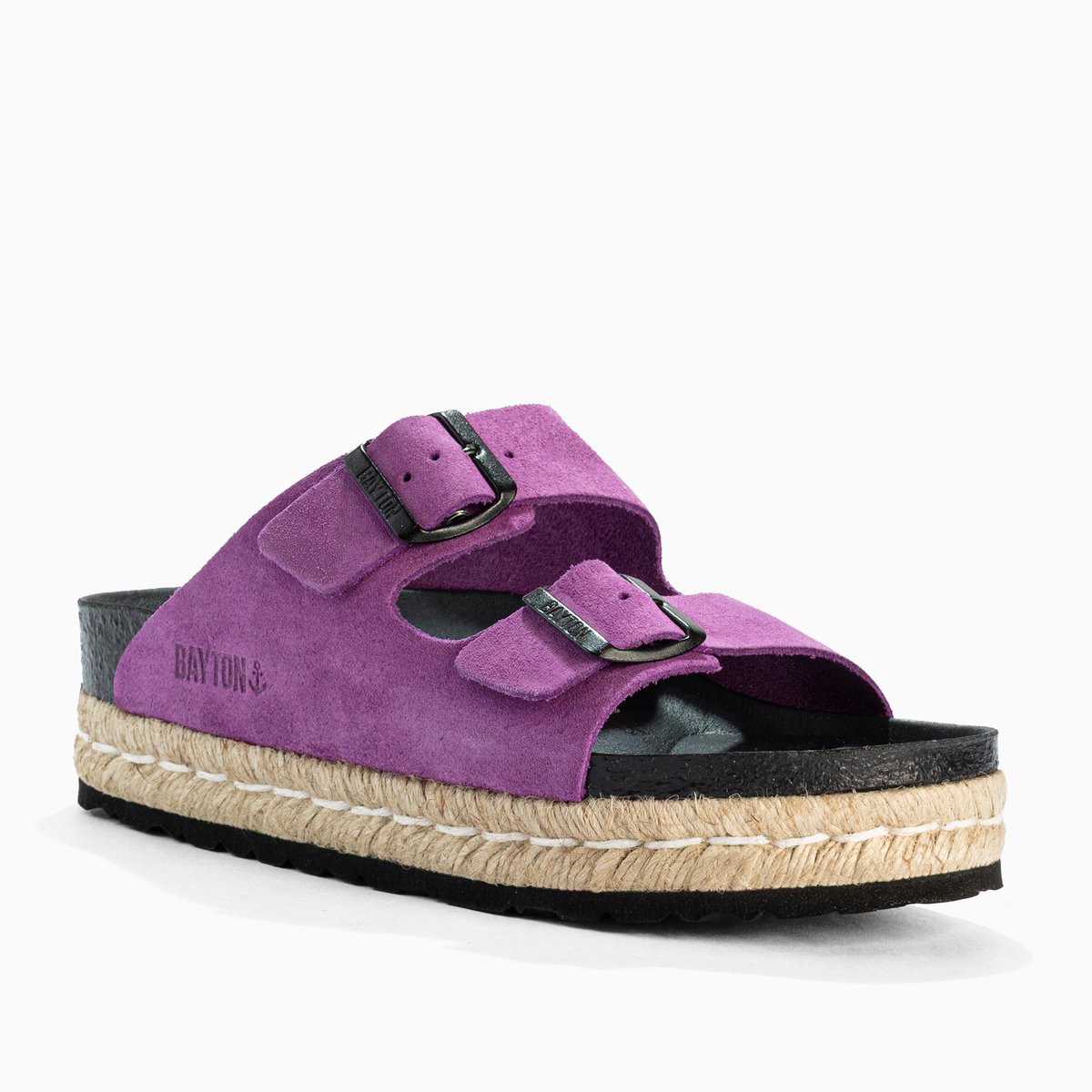 Sandales en cuir suedé ALCEE violet, BAYTON