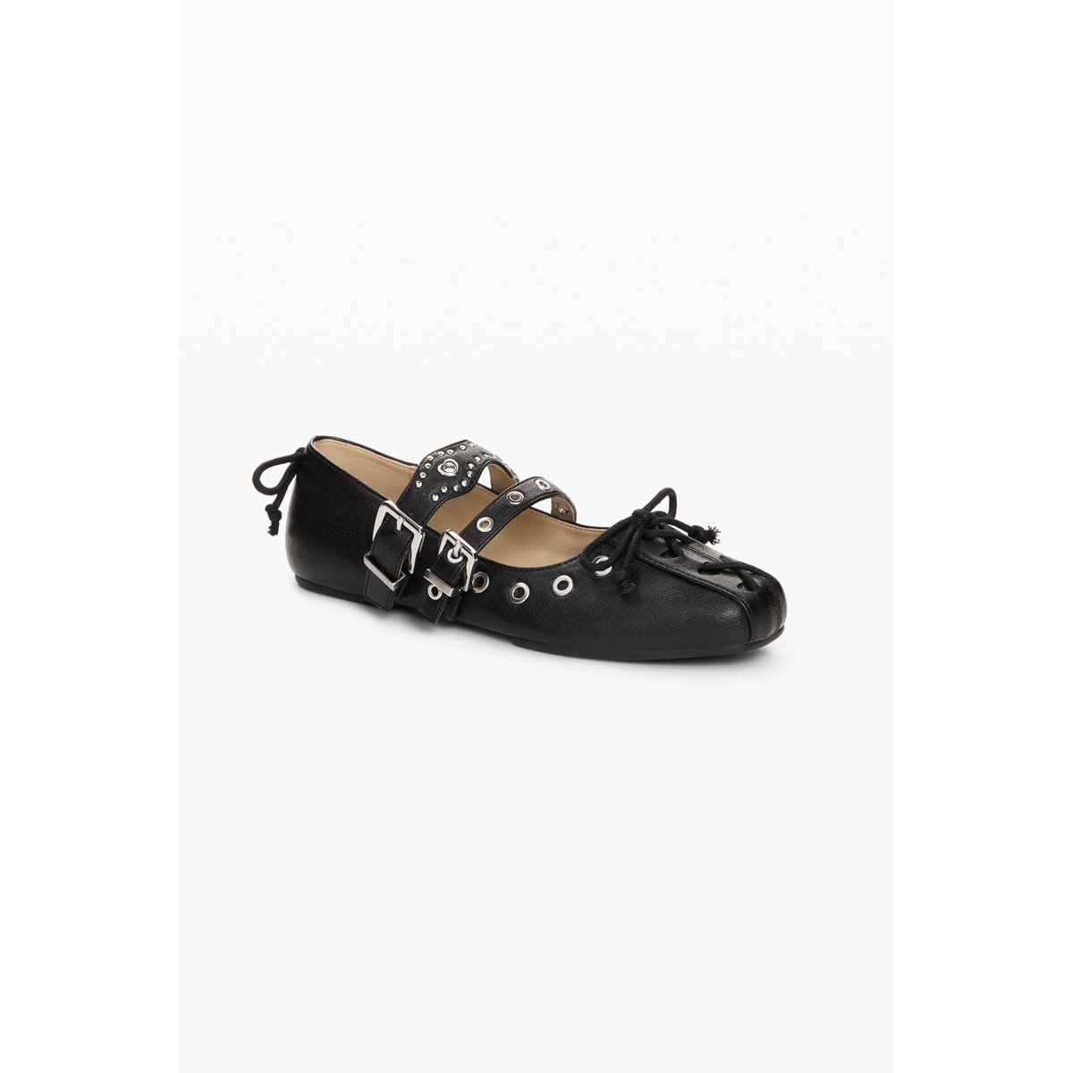 Ballerines effet cuir noir, DESIGUAL