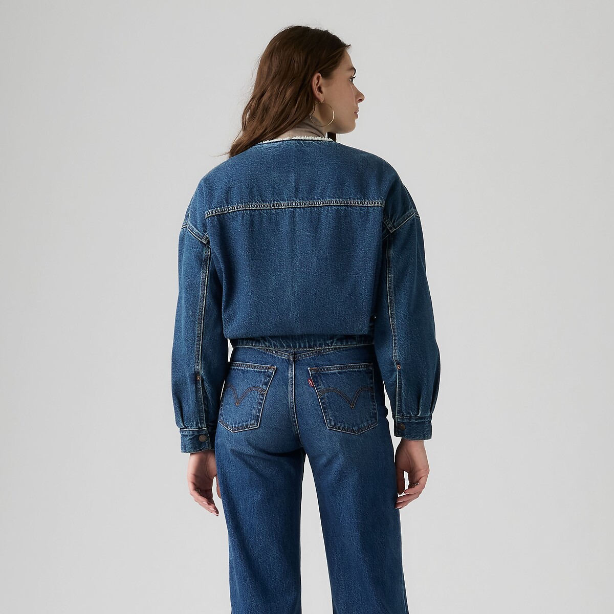 Giacca in denim collo rotondo sherpa rogue rumor, LEVI'S