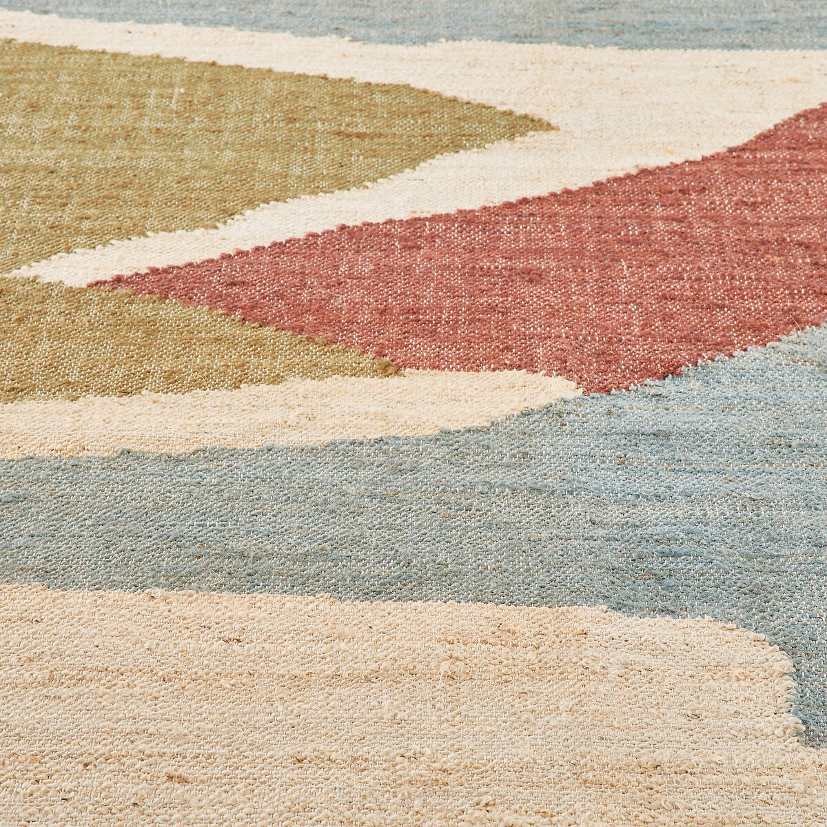 Tapis en jute motif vintage, Quimo naturel/rose, LA REDOUTE INTERIEURS