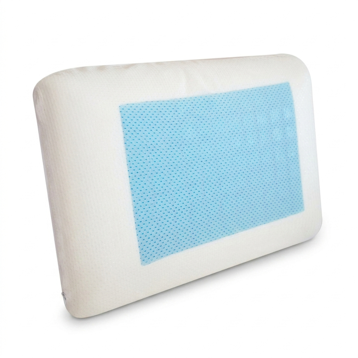 Oreiller ergonomique mémoire de forme gel rafraîchissant blanc, BLEU CALIN