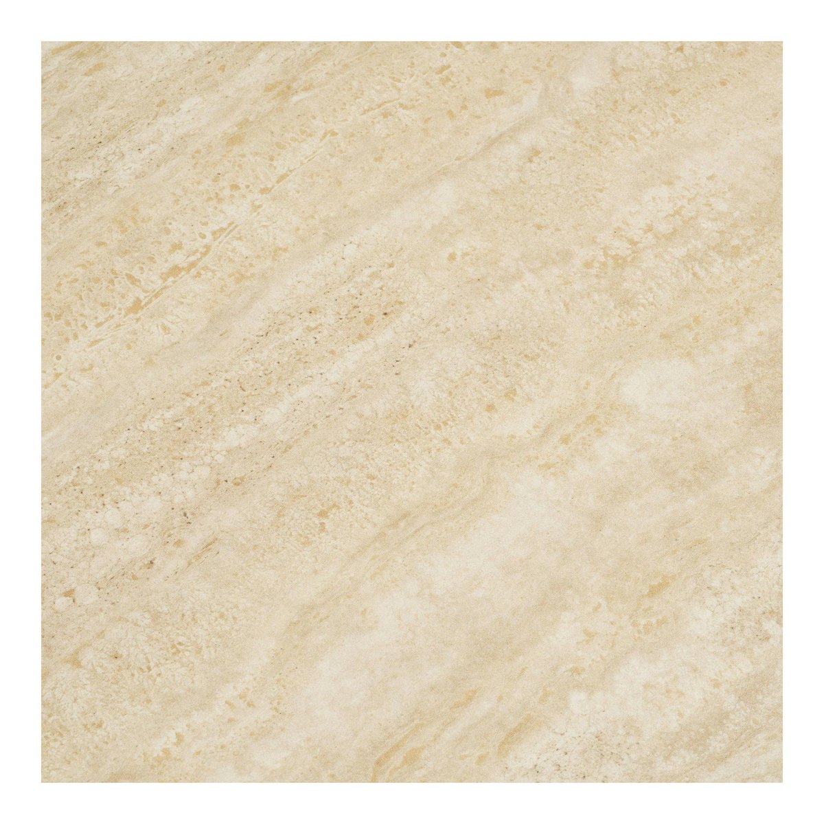 Table ronde en céramique ø120 cm, pied sablier ASDAL beige, PIER IMPORT