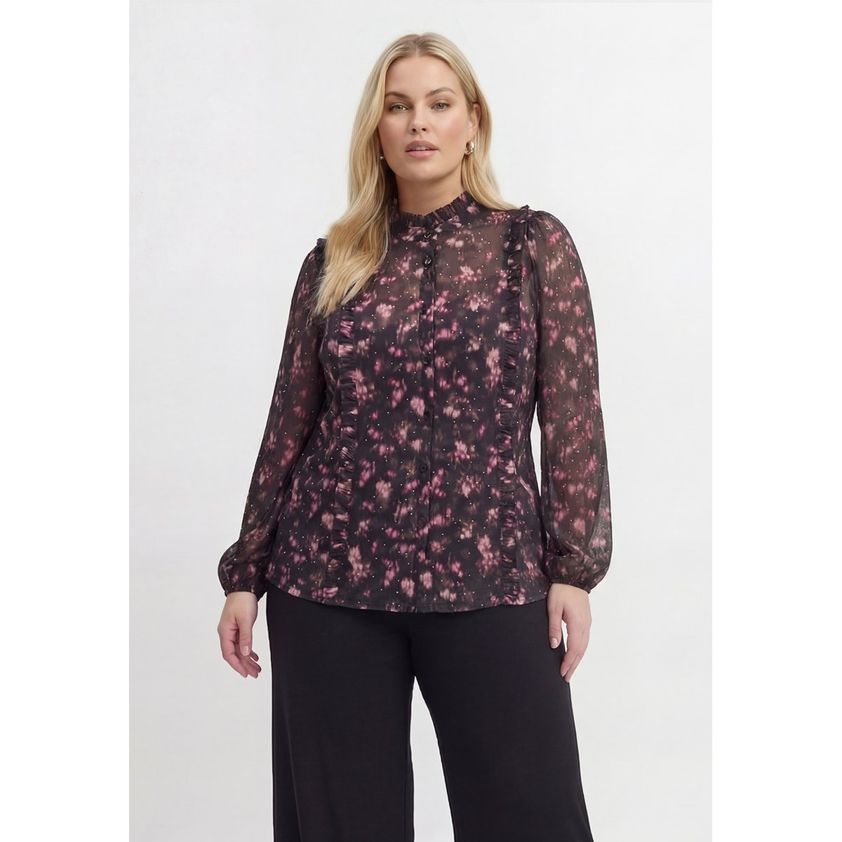 Chemise imprimée noir, YOEK