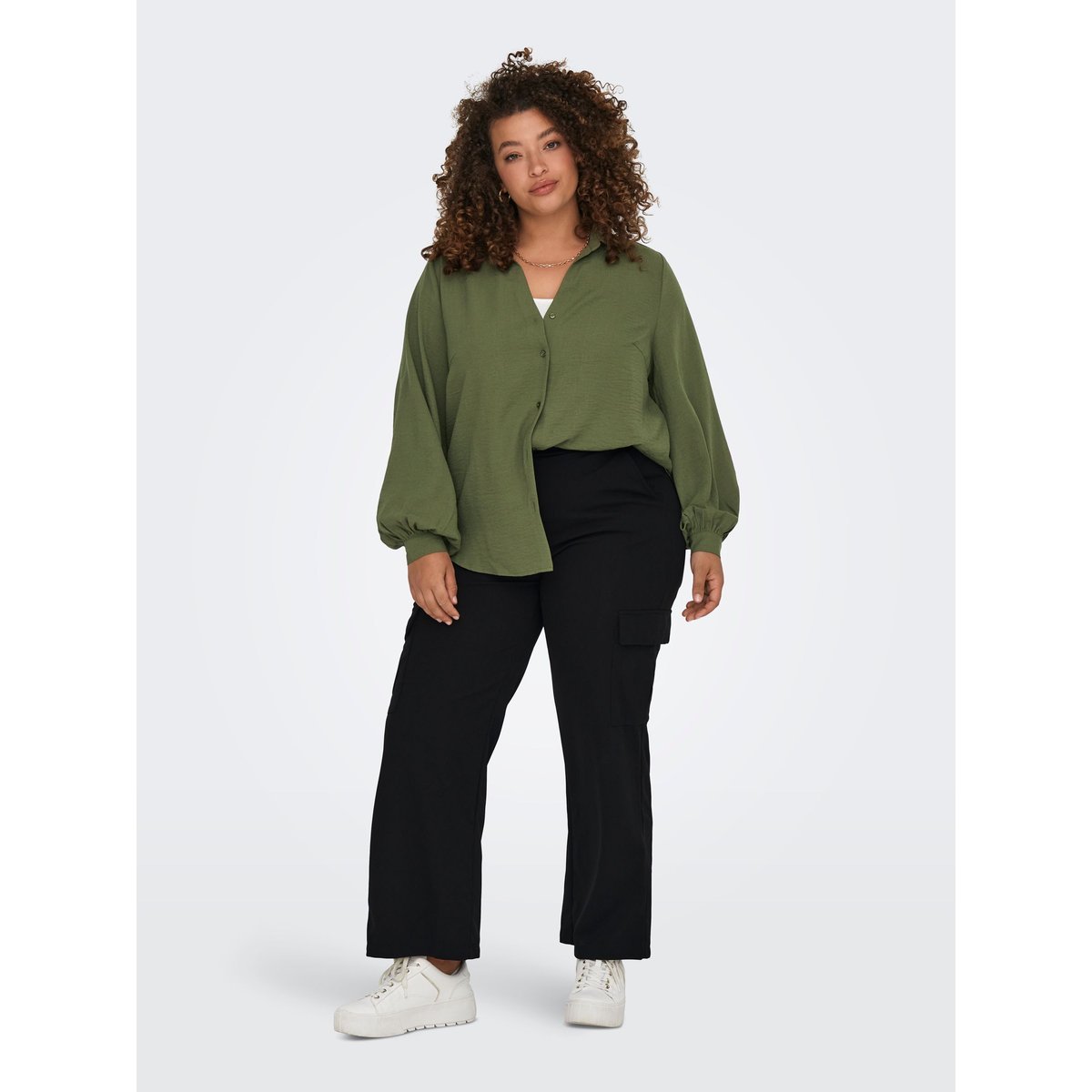 Pantalon Cargo noire - black, ONLY CARMAKOMA