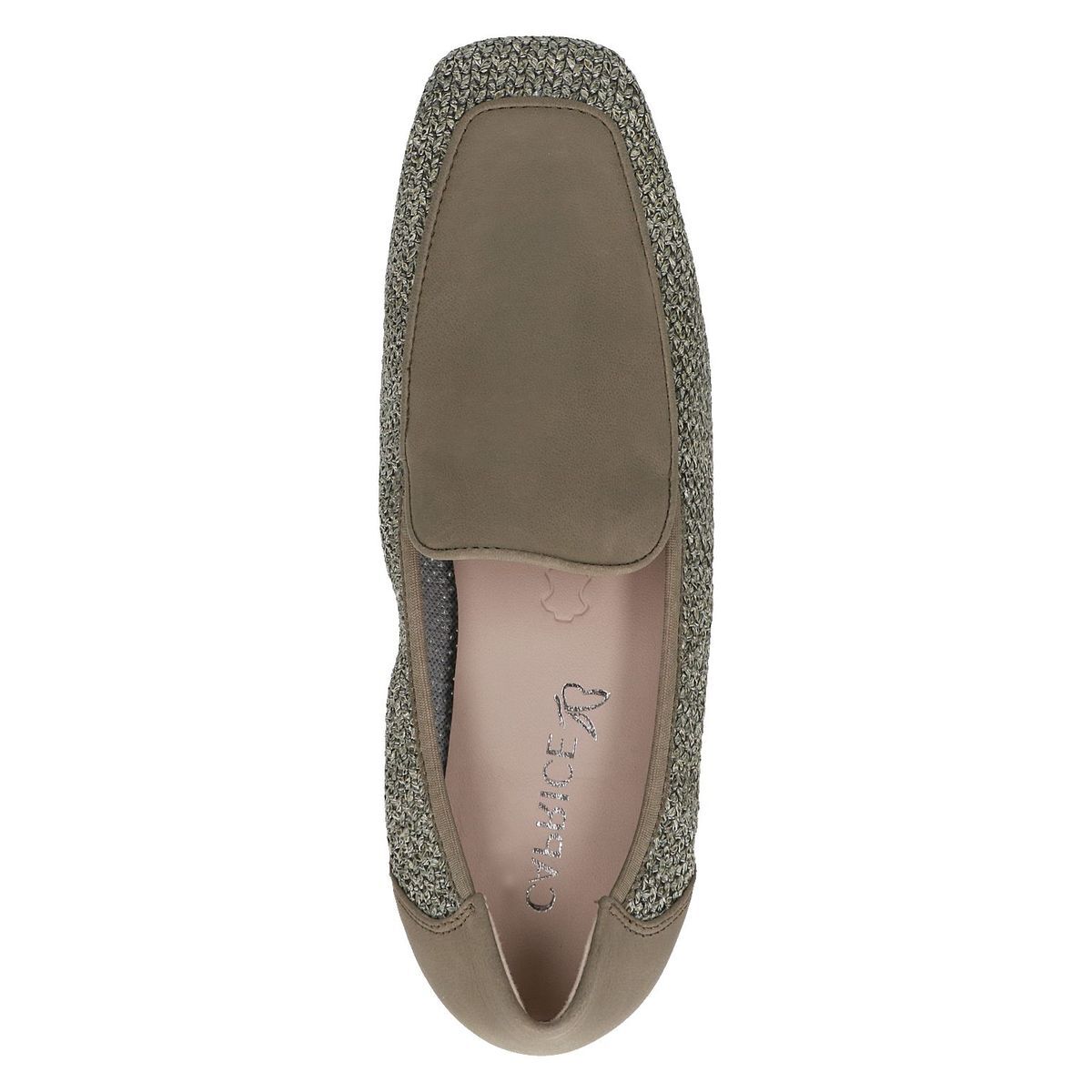 Slipper talon bloc vert kaki nubuck, CAPRICE