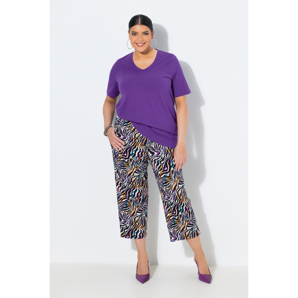 Pantalon en jersey noir, ULLA POPKEN